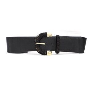 Casual Braided Black Belt For Women - Wide Vintage Elastic Thick Waist Belt -😒